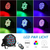 DELIBANG 72W vedl par reflektor reflektor RGB DMX jevištní světlo DJ světlo s dálkovým ovládáním 7 světelný efekt přes master sl